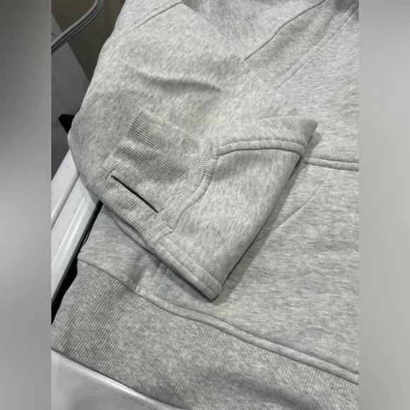 Part of MATCHING SET Lululemon Gray Sweatshirt Scuba Oversized Half-Zip Hoodie - Picture 8 of 9